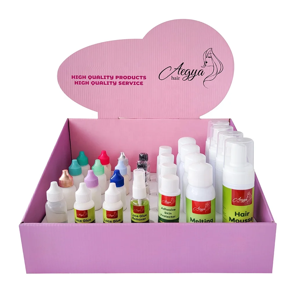 Custom Your logo Private Label Lace Wig Kit Packaging  Waterproof Hair Lace Glue pen Hair Styling Tools Custom Wig Install Boxes