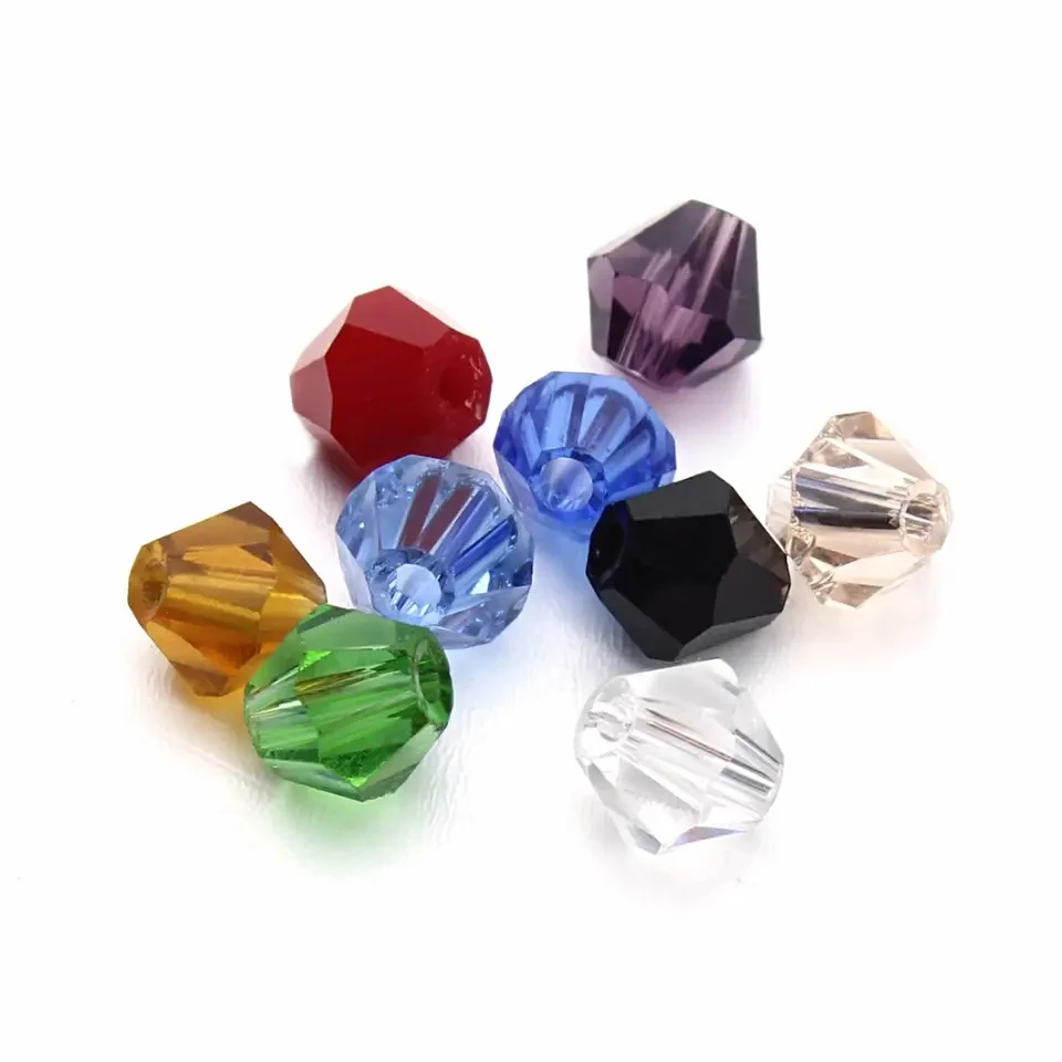 Hot Selling 720pcs 4mm Bicone Shaped Crystal Glass Beads Diamond Beads For Making Diy Jewelry Bracelet Necklace Earrings