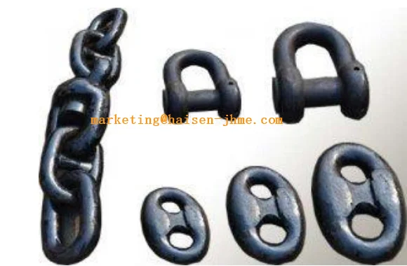Excellent quality durable black bitumen paint anchor chain swivel shackle forerunner piece group for marine vessels and ships