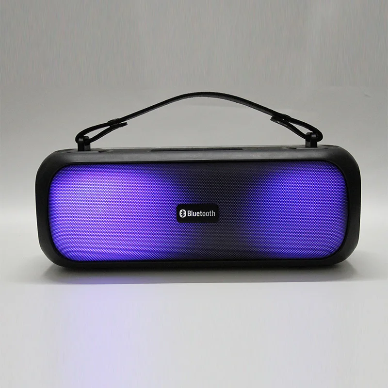 2022 New 2.0ch 20W RGB  Colorful LED Light Cool  Outdoor Music Portable Bluetooth Speaker