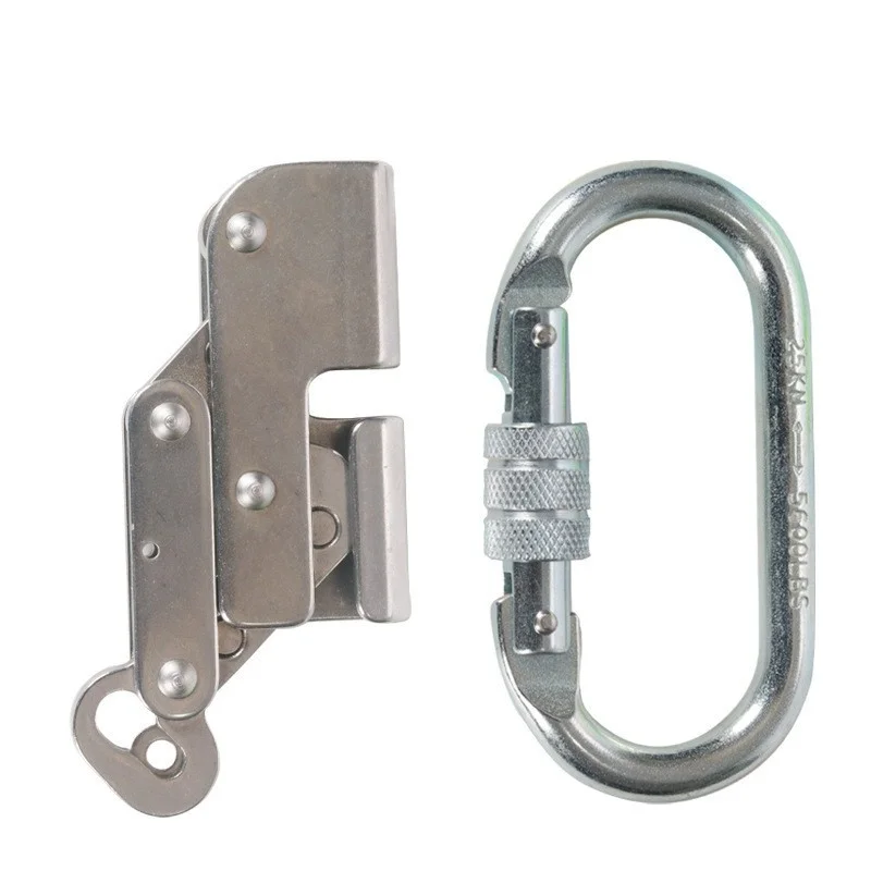 ANT5PPE 10mm Removable Steel Wire Rope Grab Fall Protection Self-Locking Device Climbing Industrial Construction with Carabiner