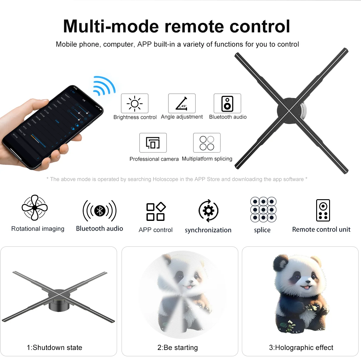 P65 65cm wifi led 3d holographic display hologram projector 3d hologram advertising fan