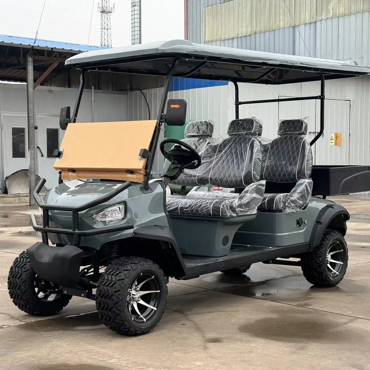 New Designed Factory Price 2+4 Seater Electric Lifted Buggy Hunting Cart with bucket 4 Wheel Drive Custom Street Legal