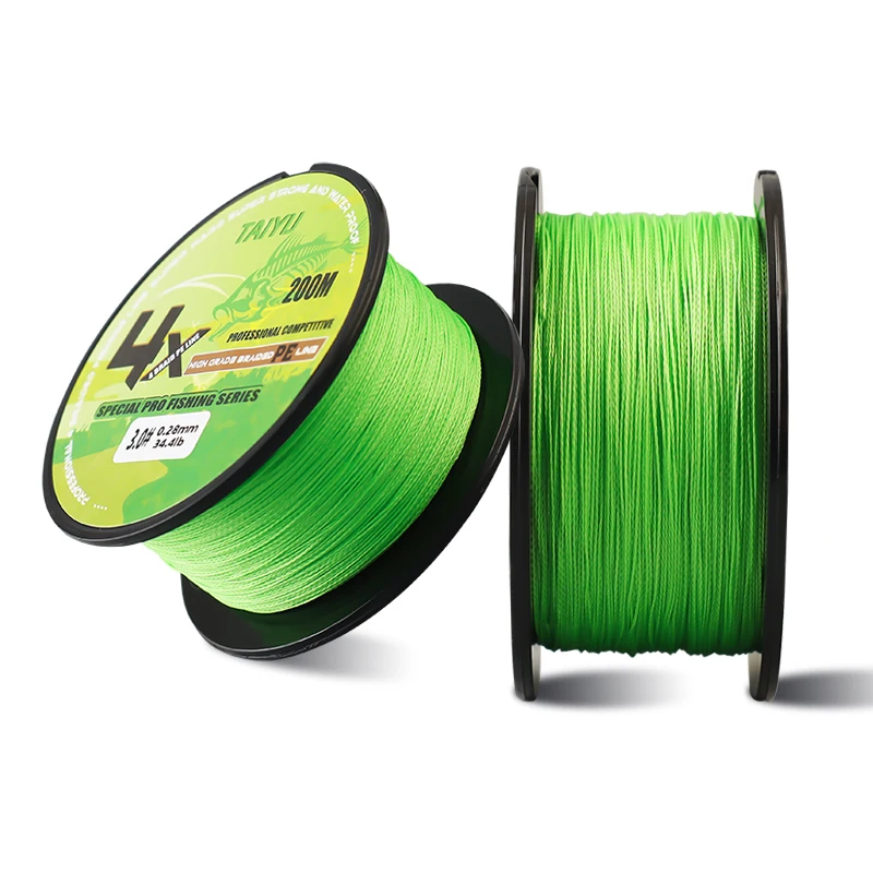 19.4-70.11LB 100m 200m 300m Super Strong PE Braided Wire Abrasion Resistant 4X Braided Fishing Line
