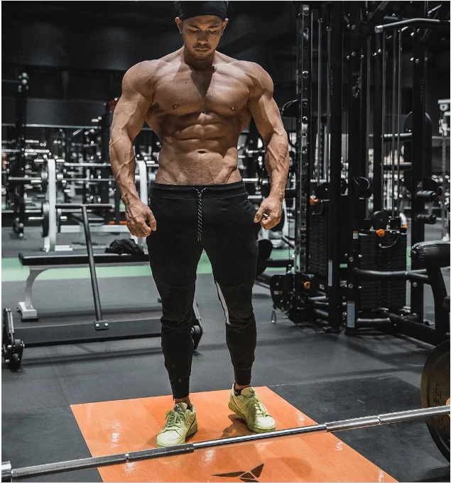 
2020 High street Reflective mens fitness gym joggers zipper sweat pant 
