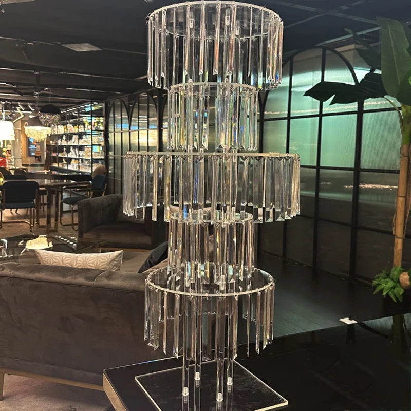 Wedding Stand Acrylic Centerpiece Stand 3 Tier Clear Acrylic Flower Stand for Other Wedding Decoration Accessories