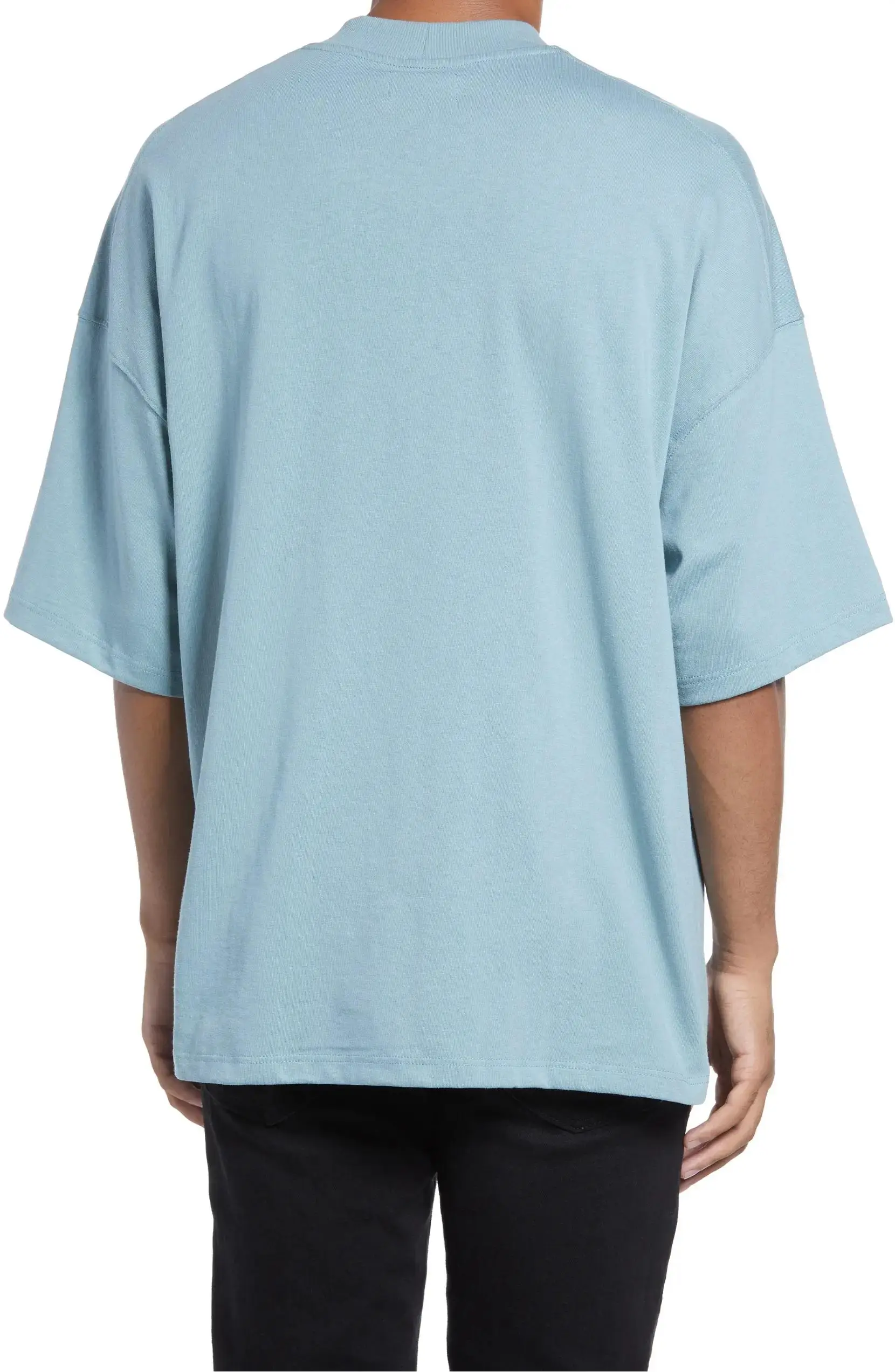 round neck over size thick supima cotton heavy t shirt 100% cotton