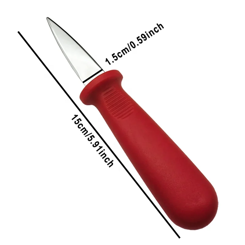 Shellfish Knife Mussel Oyster Knife Seafood Opener Stainless Steel Shellfish Opener Oysters Shucking Knife With Plastic Handle