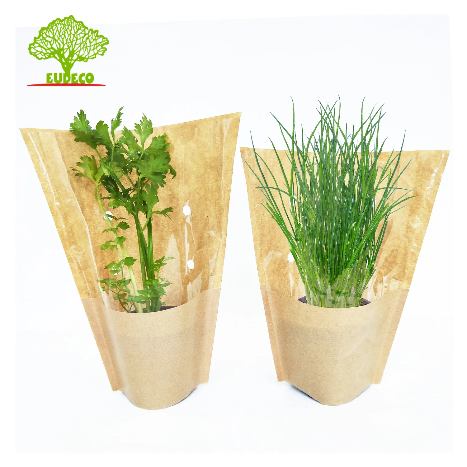 3 Pieces Vegetable Packing Biodegradable Reusable Bopp Kraft Paper Bags