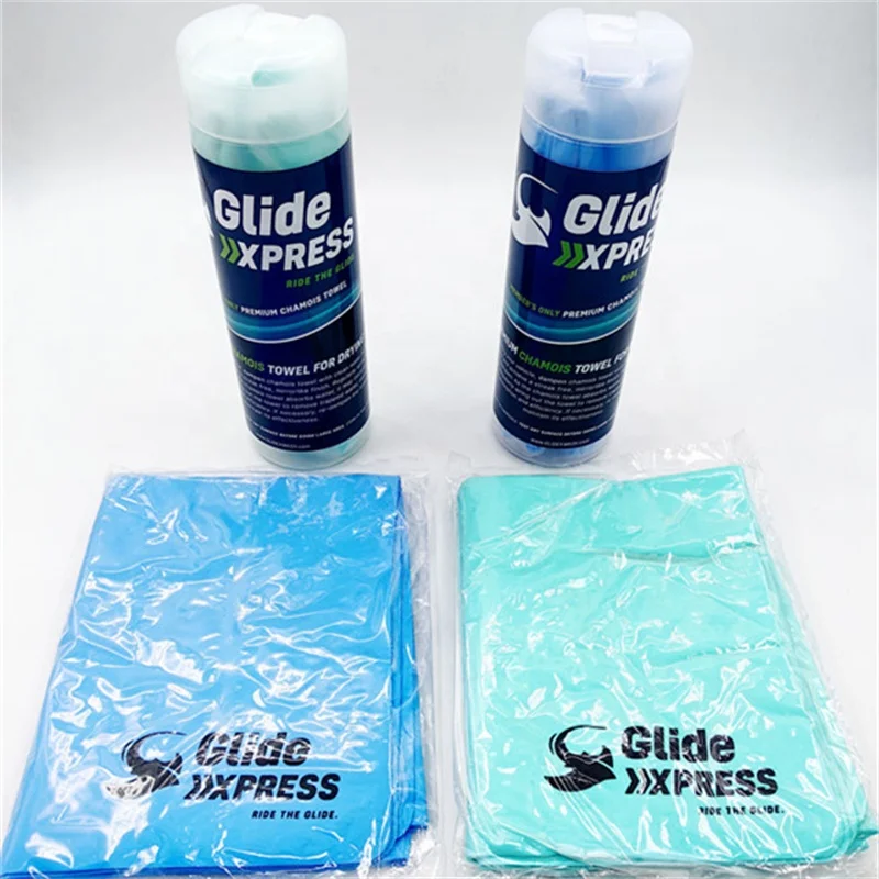 66*43 Green Strong Absorbent Car Cleaning Cloth PVA Synthetic Chamois Towel PVA Cooling Cloth For Sports Fitness Gym Beach