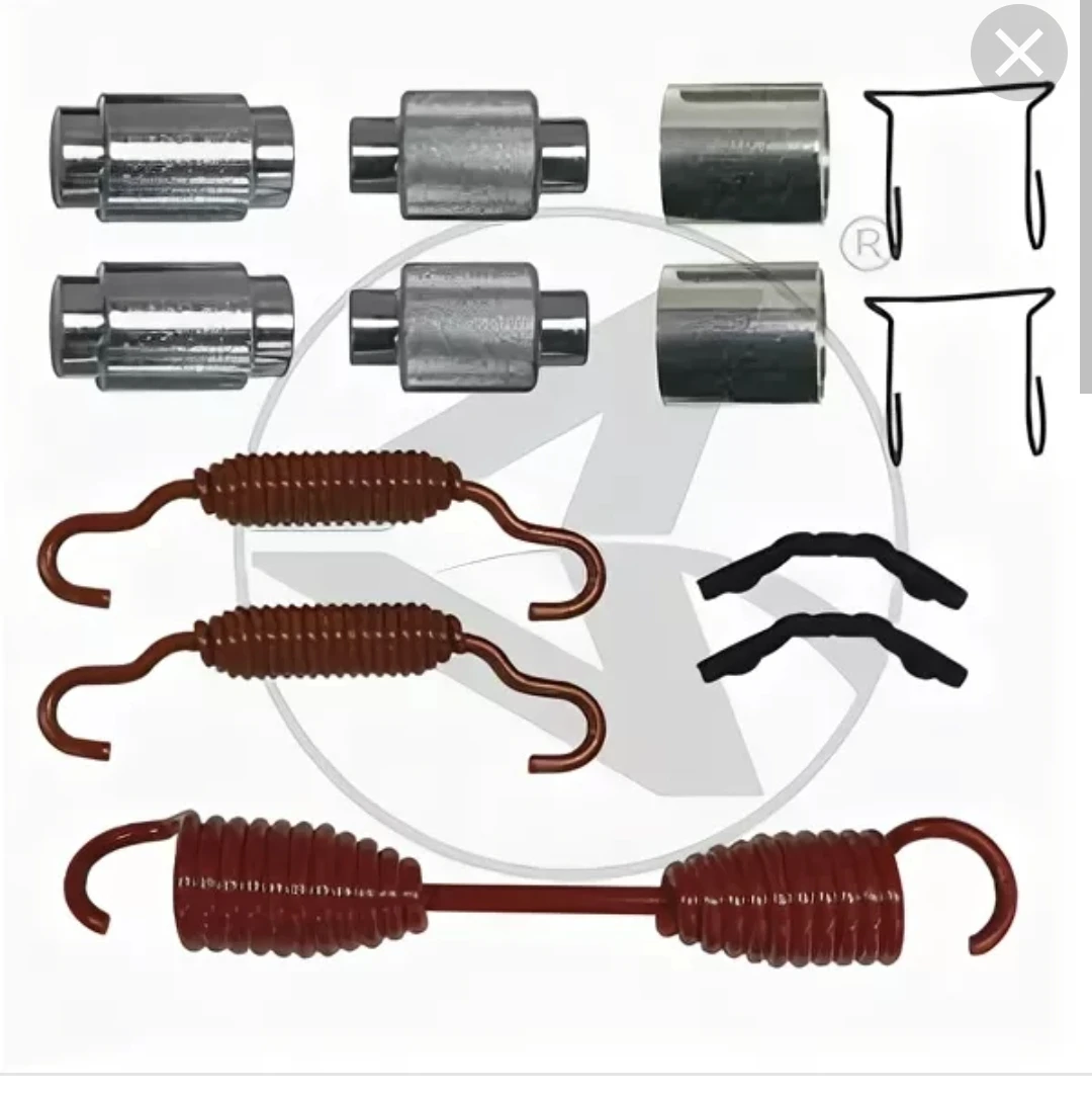 Trailer brake system parts brake shoes kits return spring / roller / lock washer / roller retainer