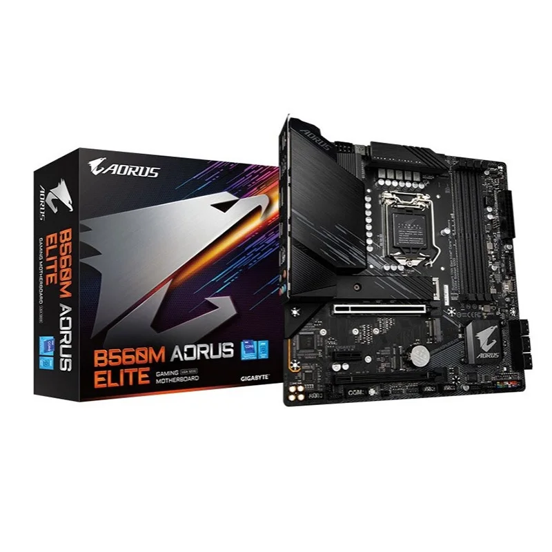 Игровая материнская плата B560M AORUS ELITE, чипы B560, Материнская плата Gigabyte B560M H для ПК с поддержкой процессоров 11 серии Intel Core