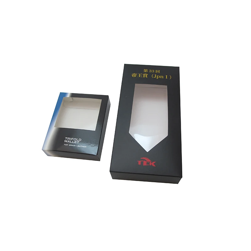 custom black cell phone case packaging with pvc window