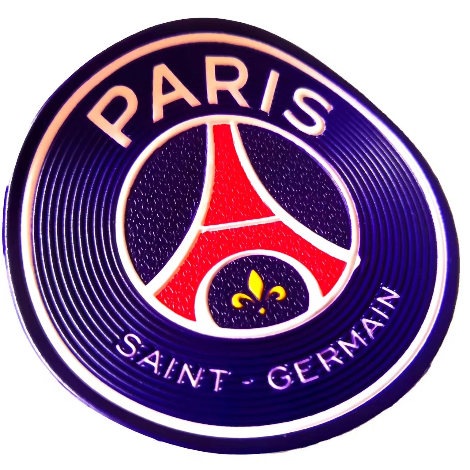 Paris TPU heat transfer label PVC Labels Iron On Football Patch 3D Rubber Patch
