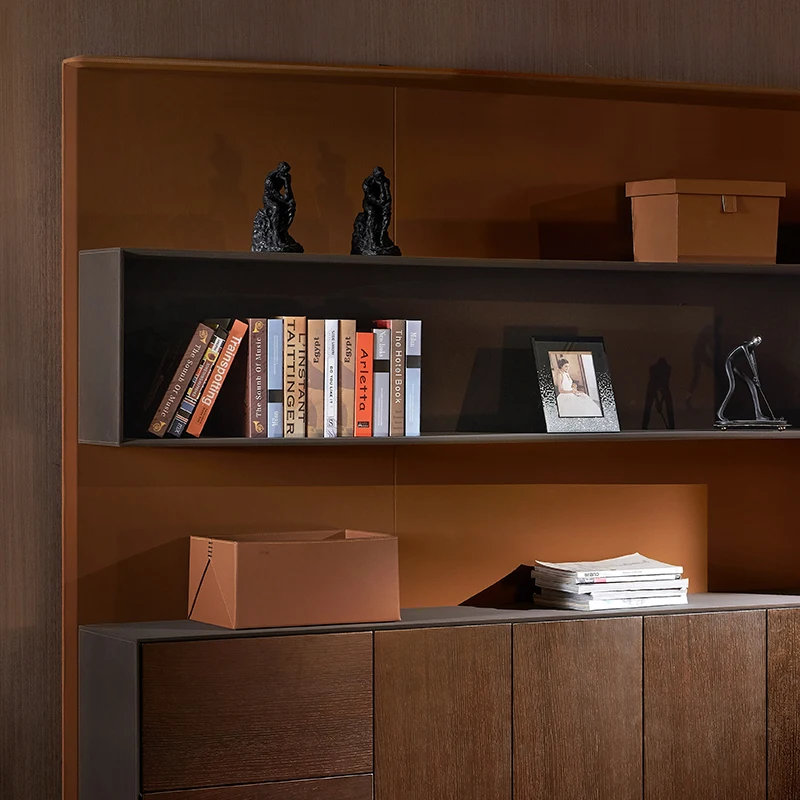 Leather PVC upholstery Luxury Filling Cabinet Office bookcase specifications