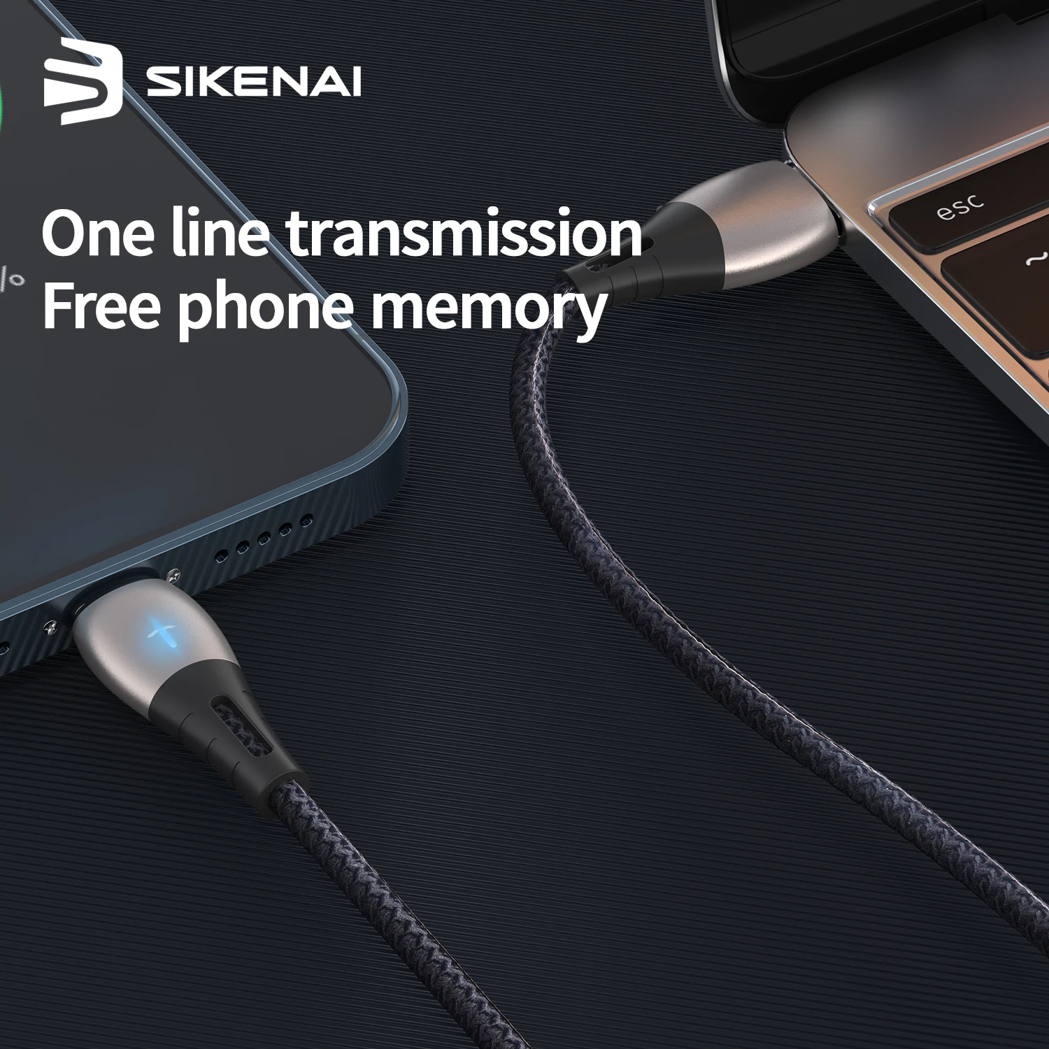 Sikenai 5A кабель для быстрой зарядки нейлоновый плетеный USB передачи данных освещения Micro Type C андроид iPhone 6 6s 7 8 X Xr 11 12 Pro