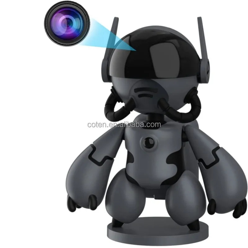 1080P Indoor WiFi Dog Camera Baby Monitor Cute Robot Shape with Motion Detection, IR Night Vision, 2 Way Voice, APP Control,