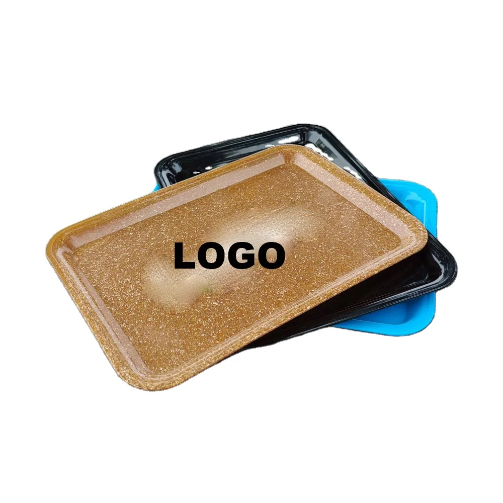 
New 18*12cm plastic cigarette tray logo Cigarette tobacco wee rolling tray 