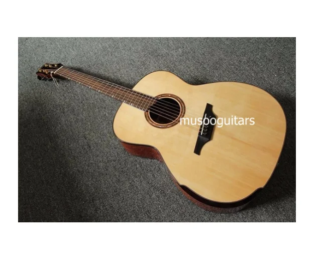 Musoo brand acoustic guitar with fanned frets by handcraft with bag