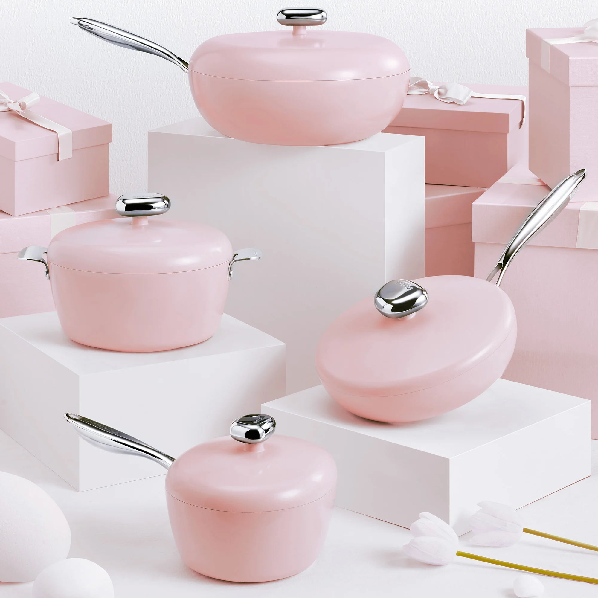 Velosan ceramic coating kitchenware marble aluminum nonstick pots frying pans wok cookware sets