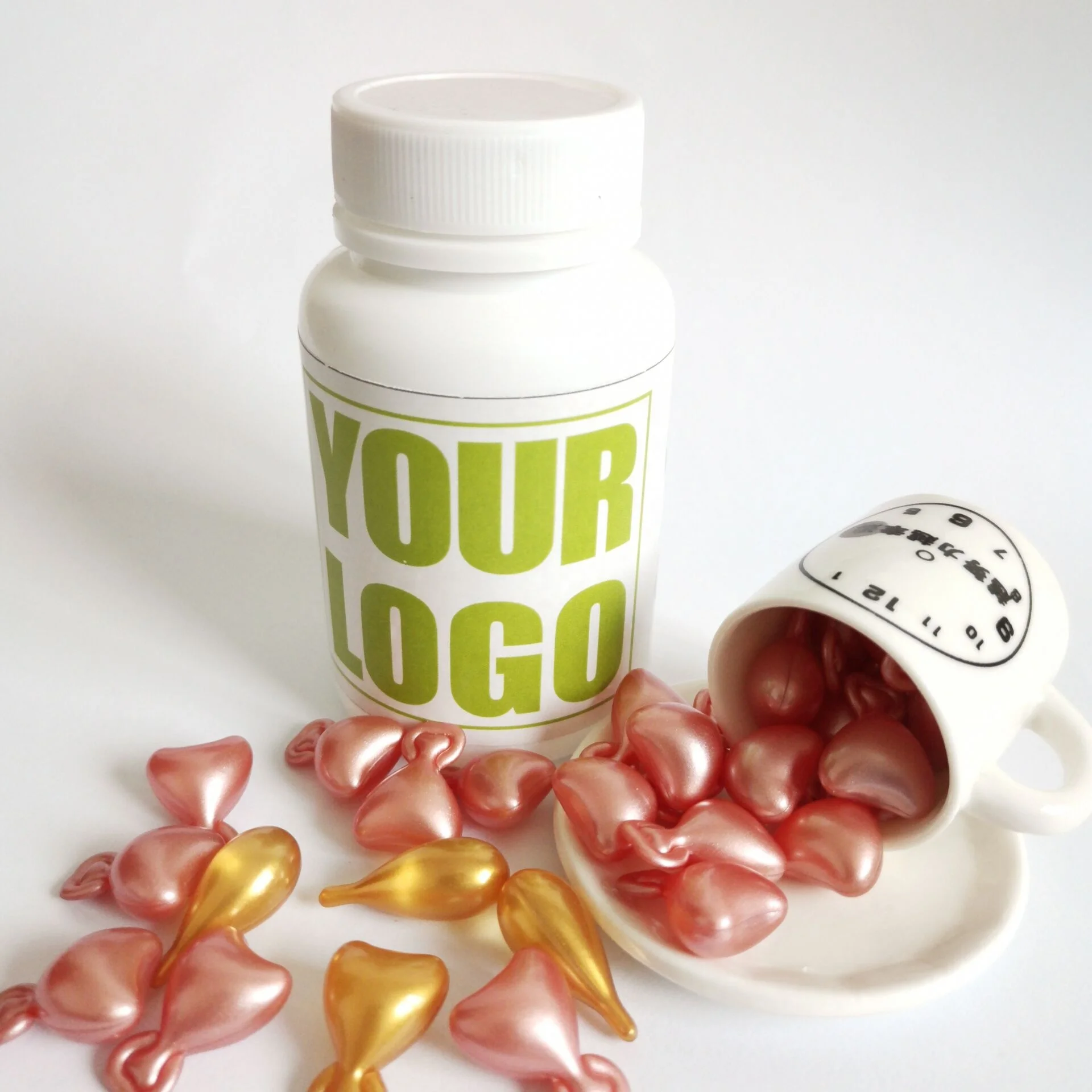 OEM Private Label Skin Care  Facial Serum with Vitamin C Organic Face and Neck Serum Capsules