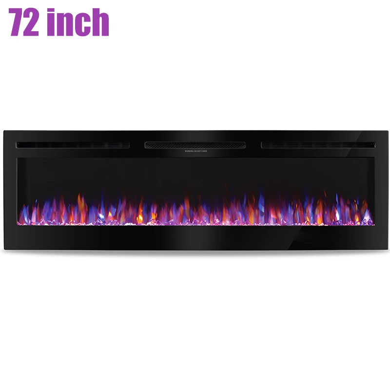 Luxury 72 inch decorative  electric fireplace flame  with LED fireplace heater remote touch screen