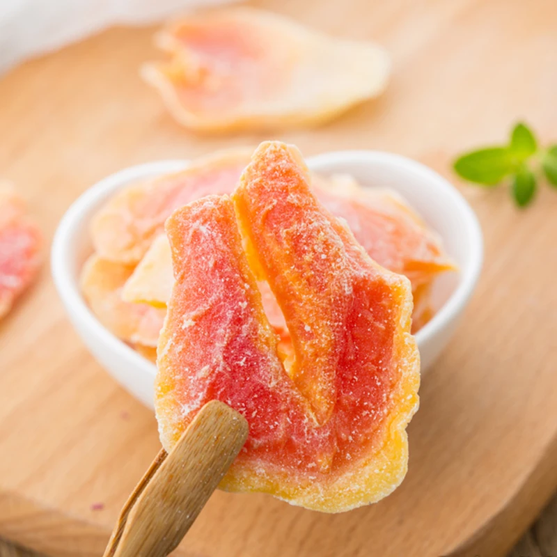 High Quality Dry Papaya Natural Sweet Taste Leisure Snacks Papaya Slices Wholesaler from China  Factory Price Gluten free Papaya