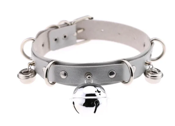 Cosplay Collars New Leather Bell Collars Role Play Exaggerated Personality Neckwear
