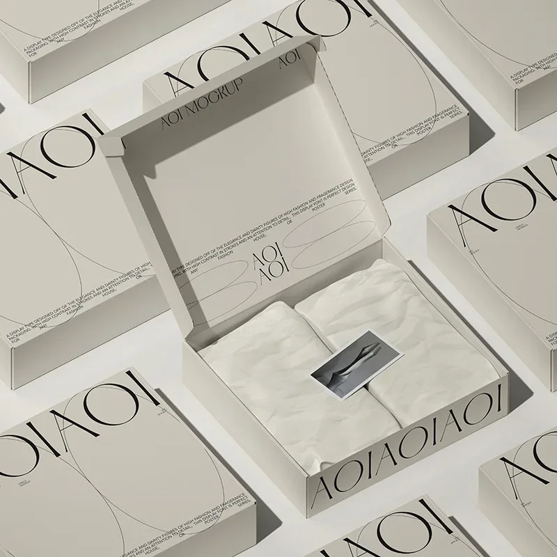 Eco-friendly brand customized logo beauty perfume bottle packaging gift box clothes express delivery shipping paper box