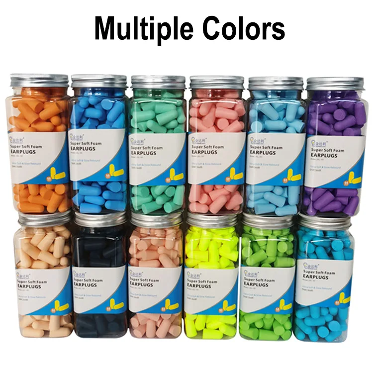 Factory Sell 60 Pairs Pink Ear Plugs Foam Earplugs for Noise Reduction Safety Ear plugs