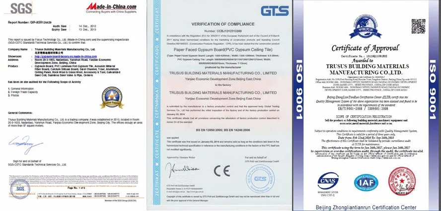 Suspended Ceiling Moulding Soundproof Pvc Plaster of Paris Ceiling