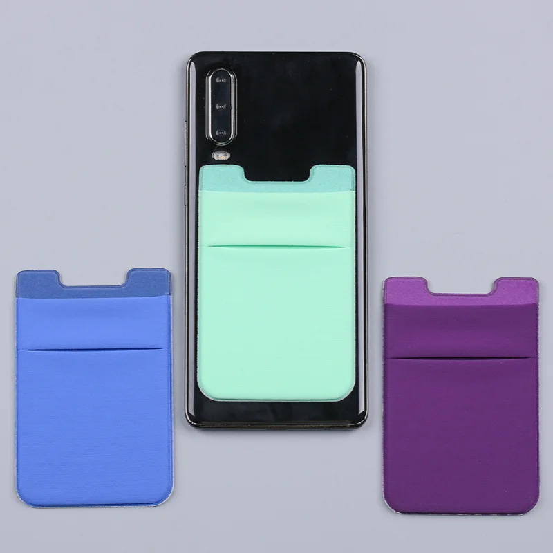 Ready To Ship Mobile Phone Card Holders Phone Wallet Stick On Lycra Card Holder For Phone Case