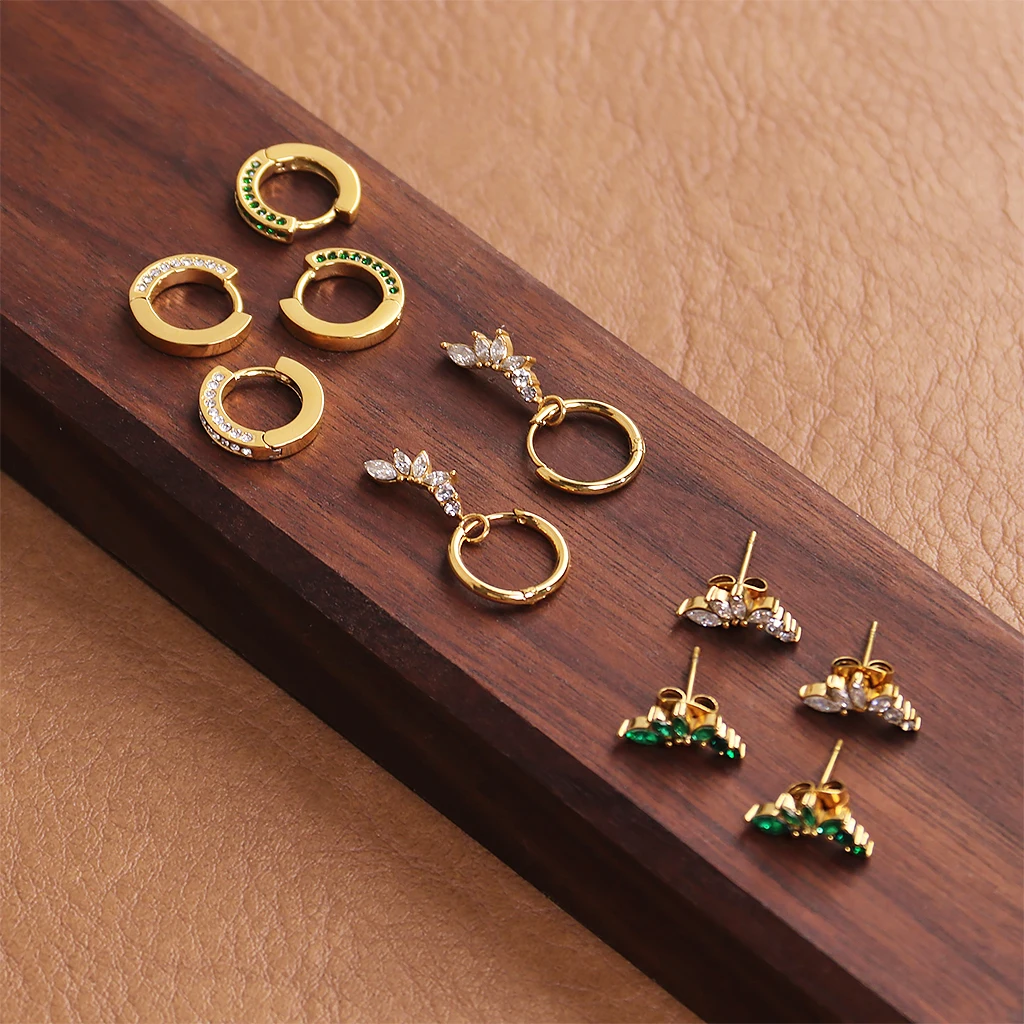 Производитель ювелирных изделий оптовая цена серьги со стразами серьги-гвоздики из нержавеющей стали серьги-кольца с кристаллами