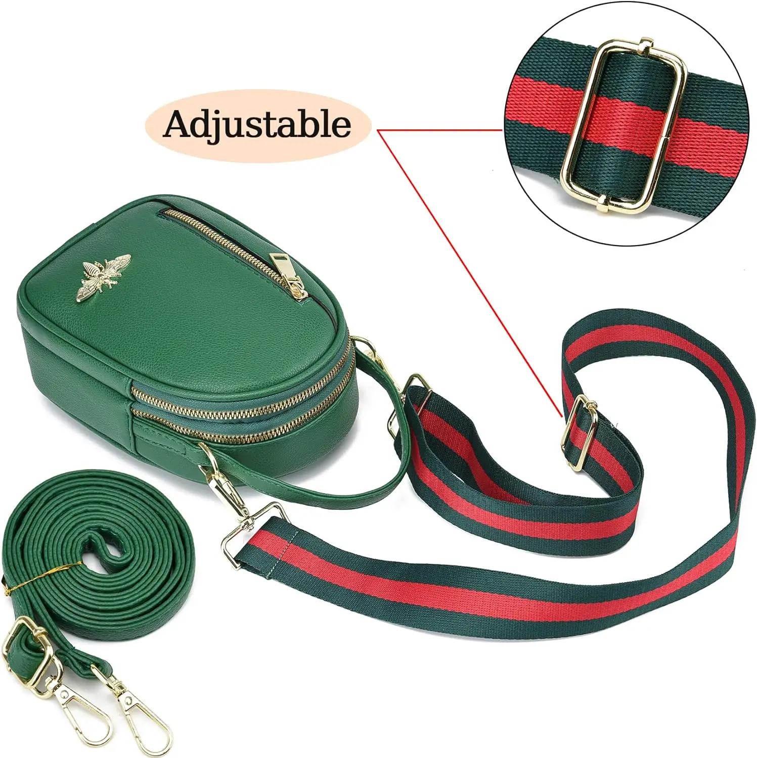 Custom Sublimation Printed Logo Woven Neck Adjustable for Women Handle Handbag Crossbody Polyester Nylon Shoulder Bag Strap