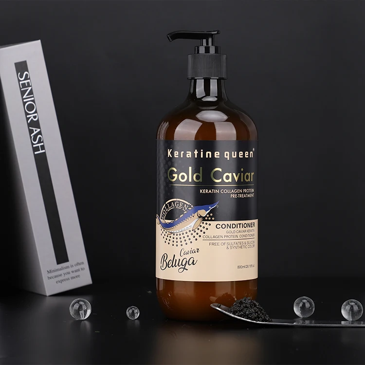 Customize Logo Brand Black Caviar Active Clarifying Shampoo And Conditioner Set for Repairing Hair