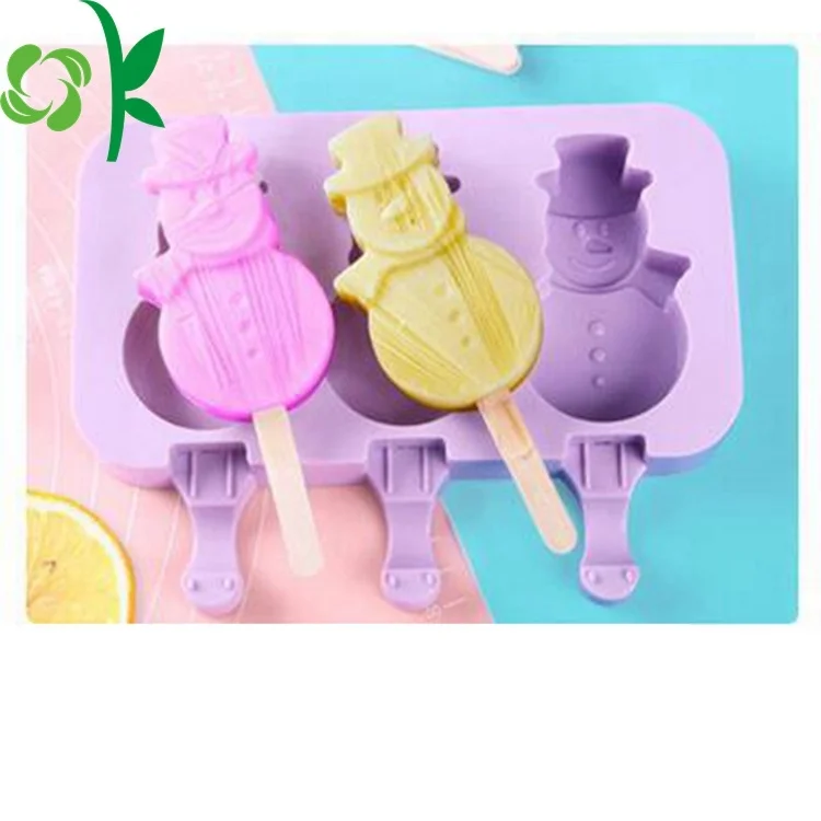 OKSILICONE Adorable Diy Ice-stick Multiform Cartoon Popsicle Mold  Silicone Ice Cream Mold Maker Set