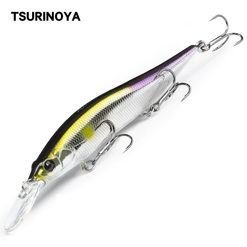 TSURINOYA 98SP Suspending Minnow Fishing Lure AURORA 98mm 10g Max 2.2m Tungsten Weight Long Casting Bass Pike Jerkbait Hard Bait
