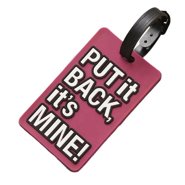 Factory Direct Sale Custom Made Soft Pvc Travel Luggage name Tag Waterproof Baggage Tag Custom Luggage Tag PVC