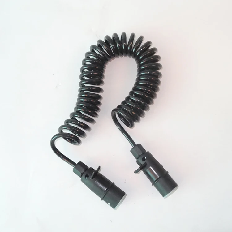12V нейлон 7-жильный кабель трактор грузовик с прицепом парковочных огней ABS пластик электрическая мощность в виде спирали