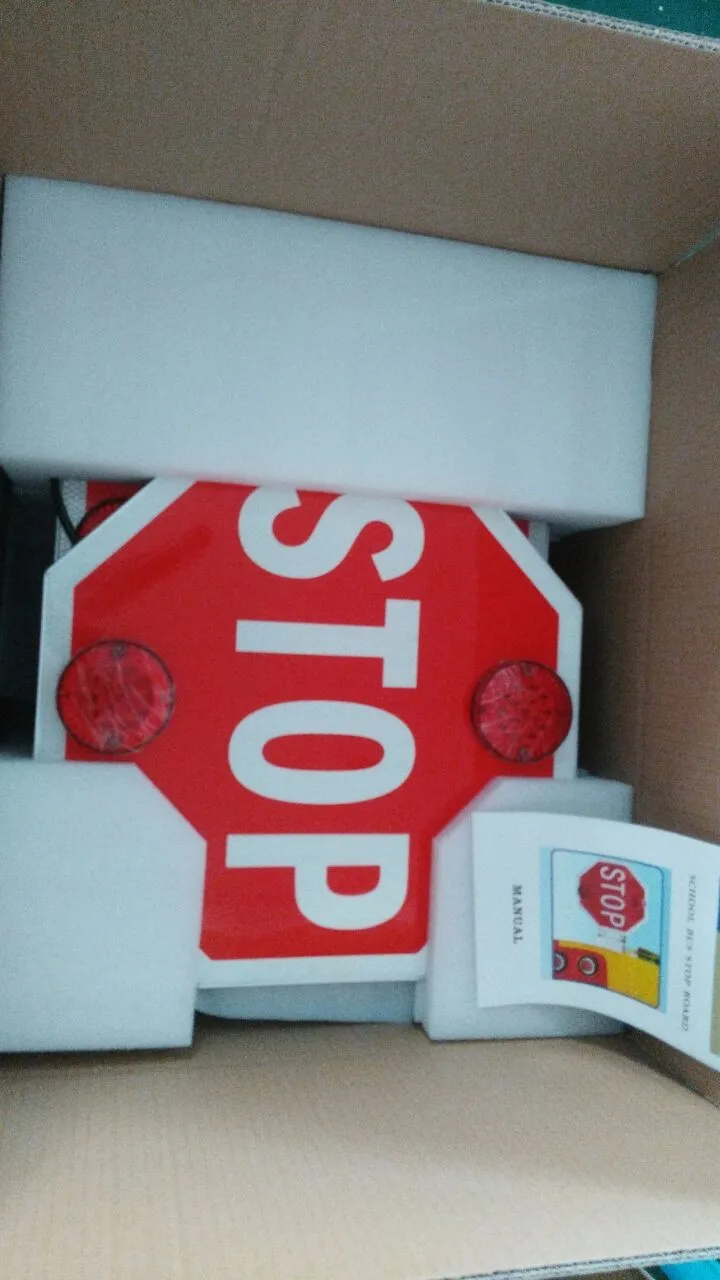 24V/12V parking plate with different color and language for school bus