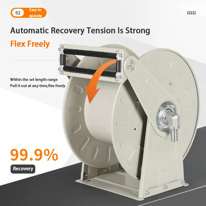 Factory Outlet Heavy Duty 1 Inch 10M/15M/20M/25M/30M Empty Reel Fuel Reel With Upper Guide Reel