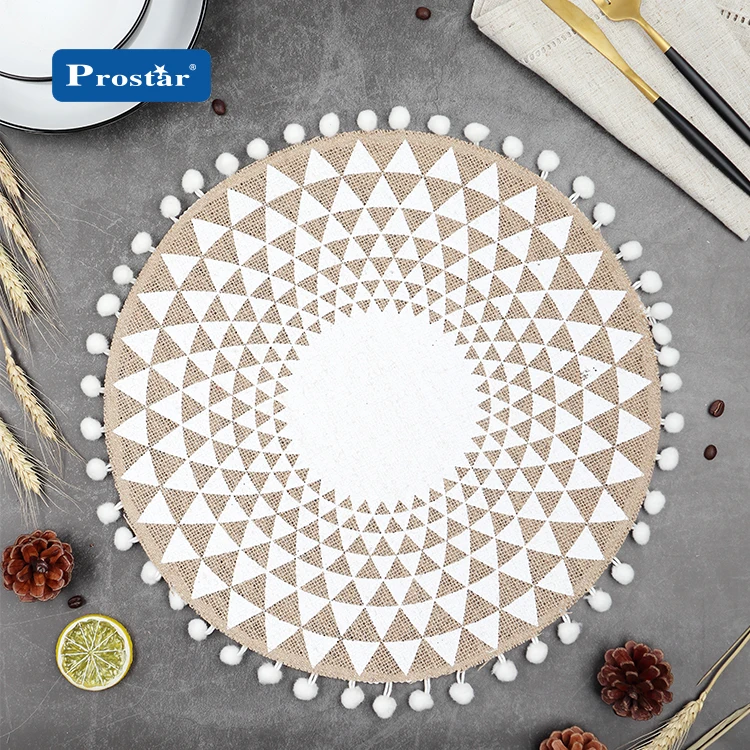 Китай, таможня, оптовая продажа, джутовая круглая подстилка для украшения свадебной вечеринки, Лидер продаж на Amazon