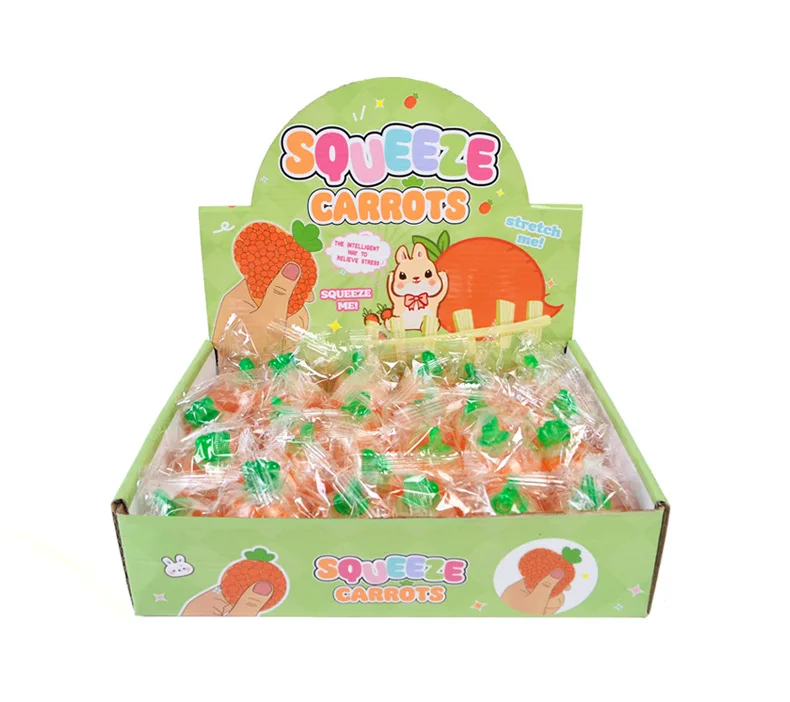 Carrot New and Unique Simulation Carrot Stress Relief and Release Fidget Toy Squeeze Toy