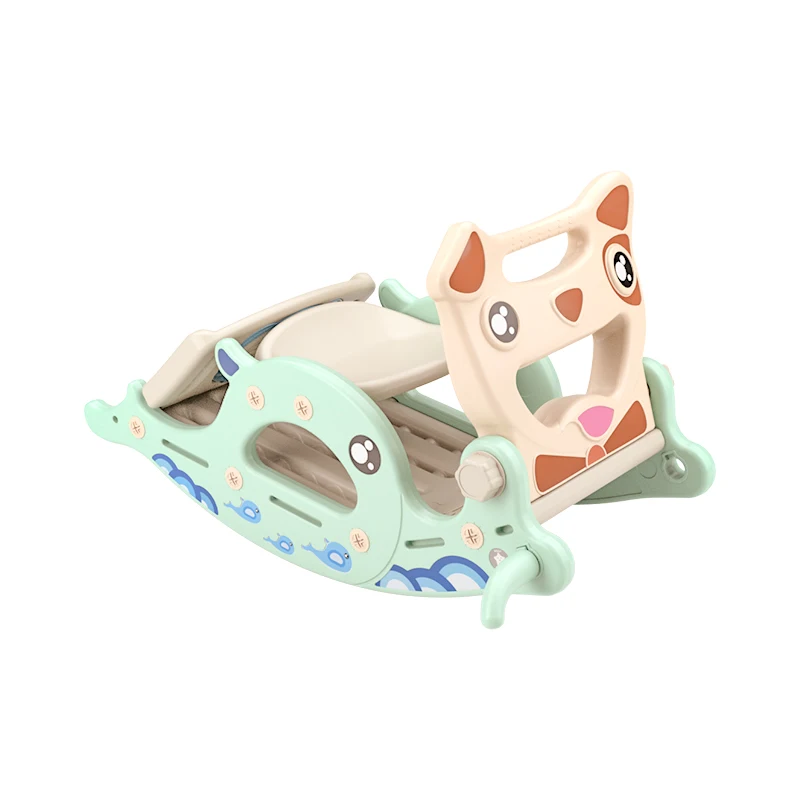 
Updated 3 in 1 Multifunctional Indoor Baby Rocking Horse Chair Slide for Kids Payground slide and horse 