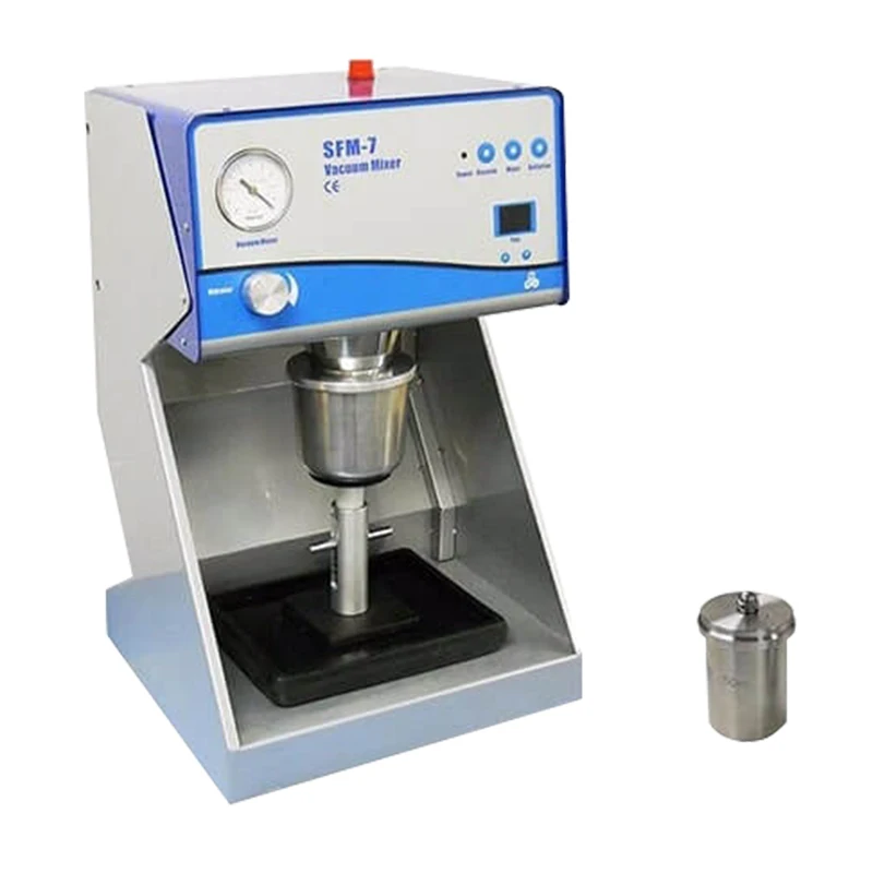 Небольшой вакуумный смеситель для шлама с литиевой батареей, смесительный станок с двумя емкостями (150 и 500 мл)