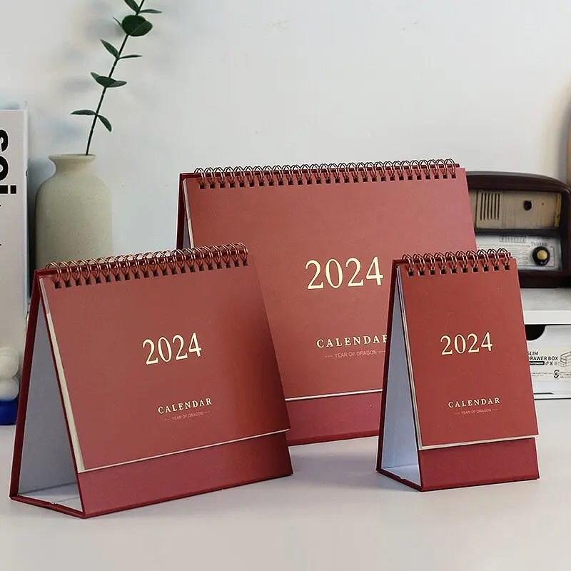 2024 custom 12 monthly planner cheap promotional printing calendar table calendar cheap desk calendar