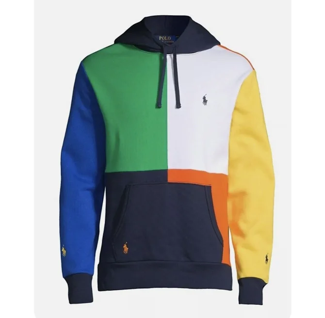 Custom designer splicing street wear heavyweight 100% cotton high quality men sweatshirt hoodies