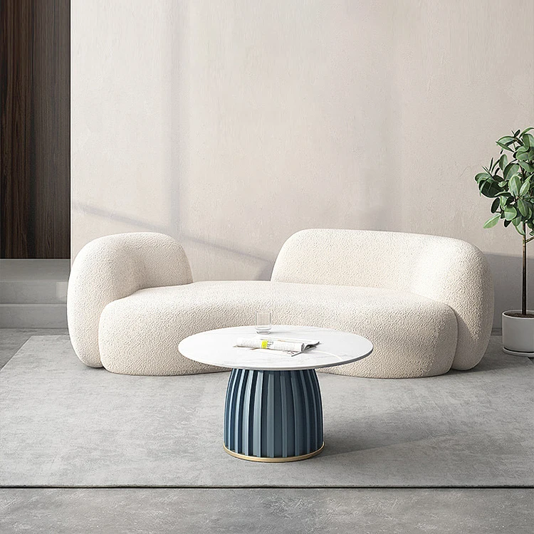 AUXFORD modern minimalist white half circle designer couches luxury sofa set design lounge round curved couch