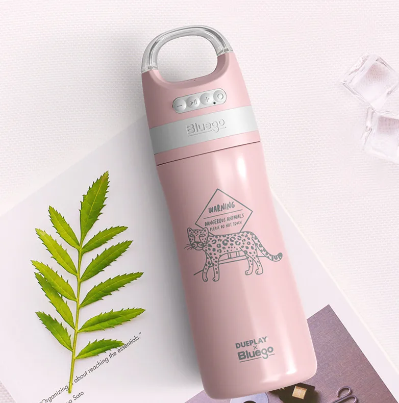 Amazon Customized Multifunctional Music Cup Smart Water Mug With blue tooth Intelligent thermo cup water bottle with lights up