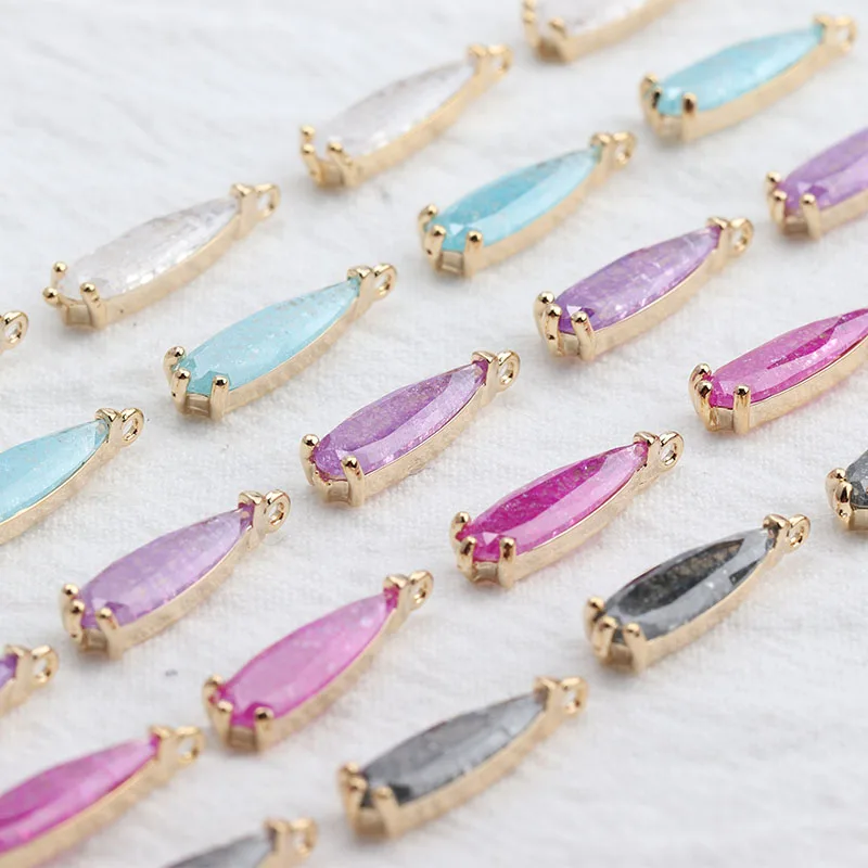 
 Серьги в форме капли, 18K, позолота, циркон инкрустированные Diy ювелирных изделий серьги кулон ювелирные изделия аксессуары M527 6 шт./лот  